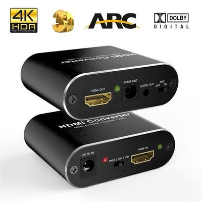 HDMI Audio Stereo Extractor Converter Adapter + Optical SPDIF 3.5mm / 1080p 4K