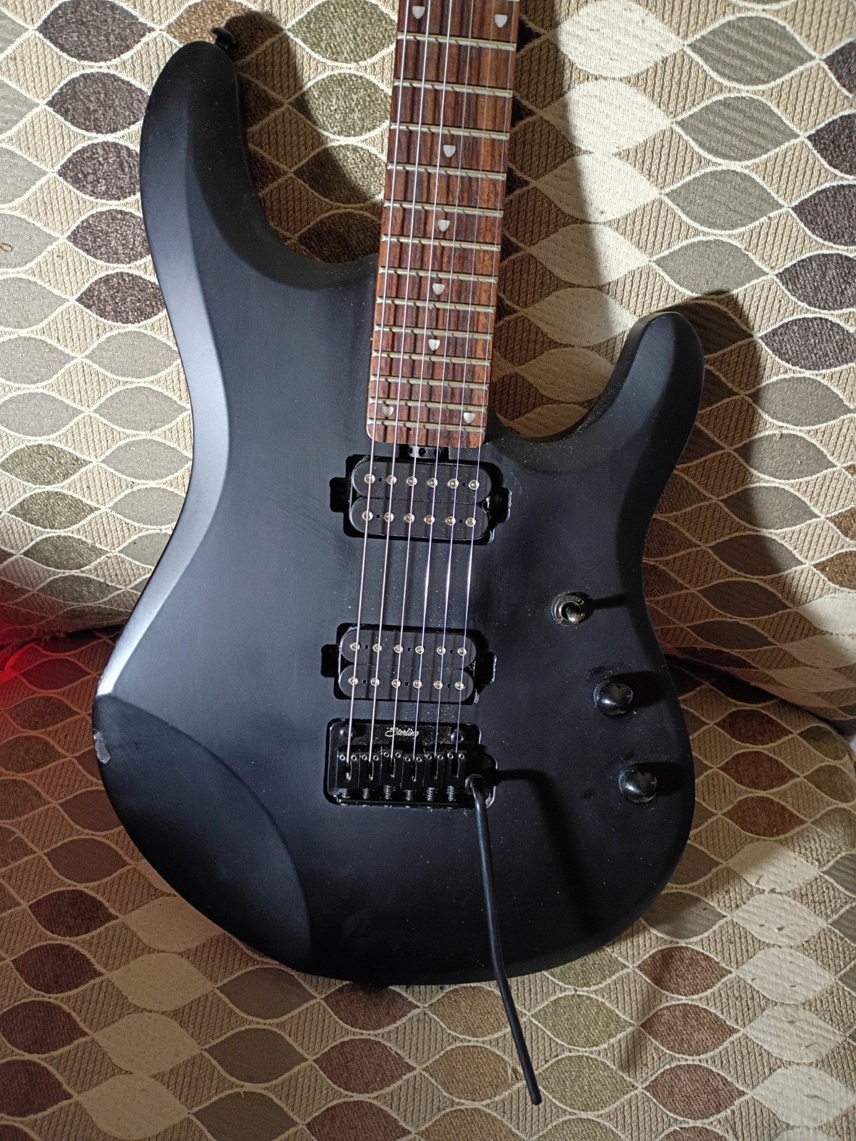 STERLING BY MUSIC MAN JP60 JOHN PETRUCCI SIGNATURE β STEALTH BLACK β FRESH SETUP