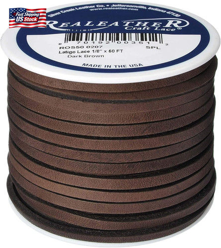 Silver Creek Leather Co Realeather Latigo Leather Lace for Crafts and Jewelry Ma