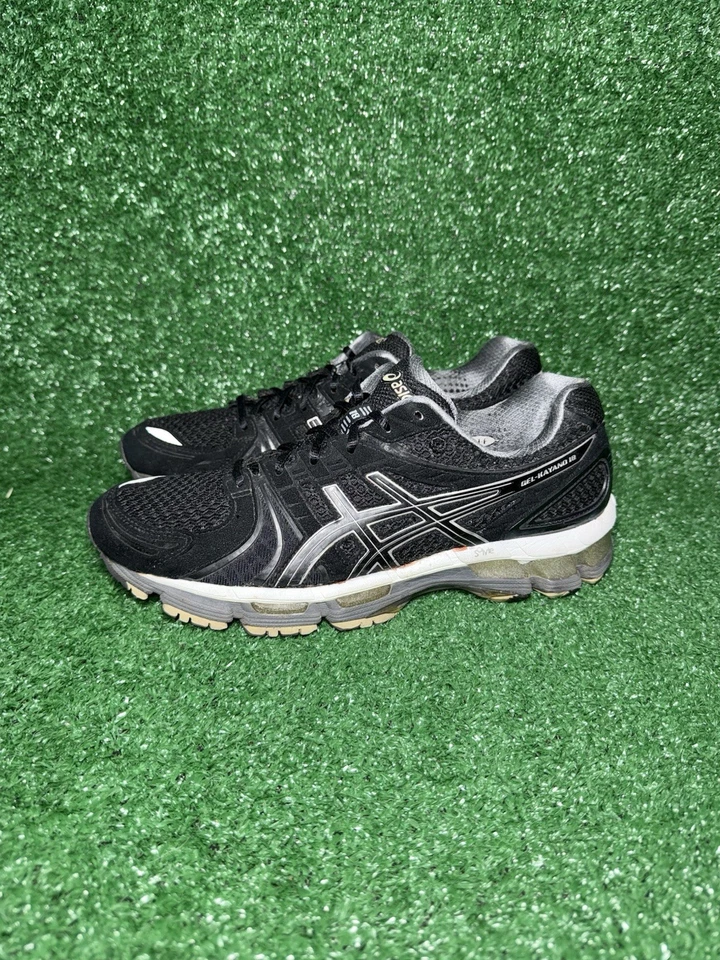 Tênis de corrida Asics Gel Kayano 18 feminino tamanho 10.5 preto branco T250N - Imagem 4 de 4