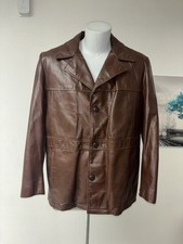 Vintage The Leather Shop 1970  s Men's SEARS Brown Leather Jacket Coat Sz 44