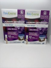 2 Tru Earth Eco-Strips Concentrated Laundry Detergent LILAC BREEZE 32 loads =64