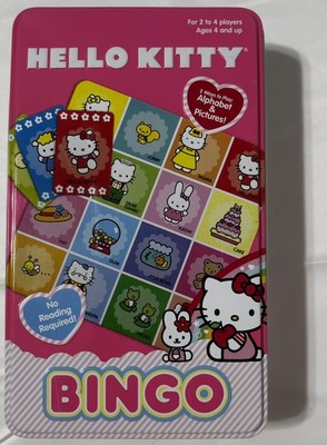 Hello Kitty Bingo Board Game in Metal Tin Complete Pressman Sanrio 2009 Ages 4+