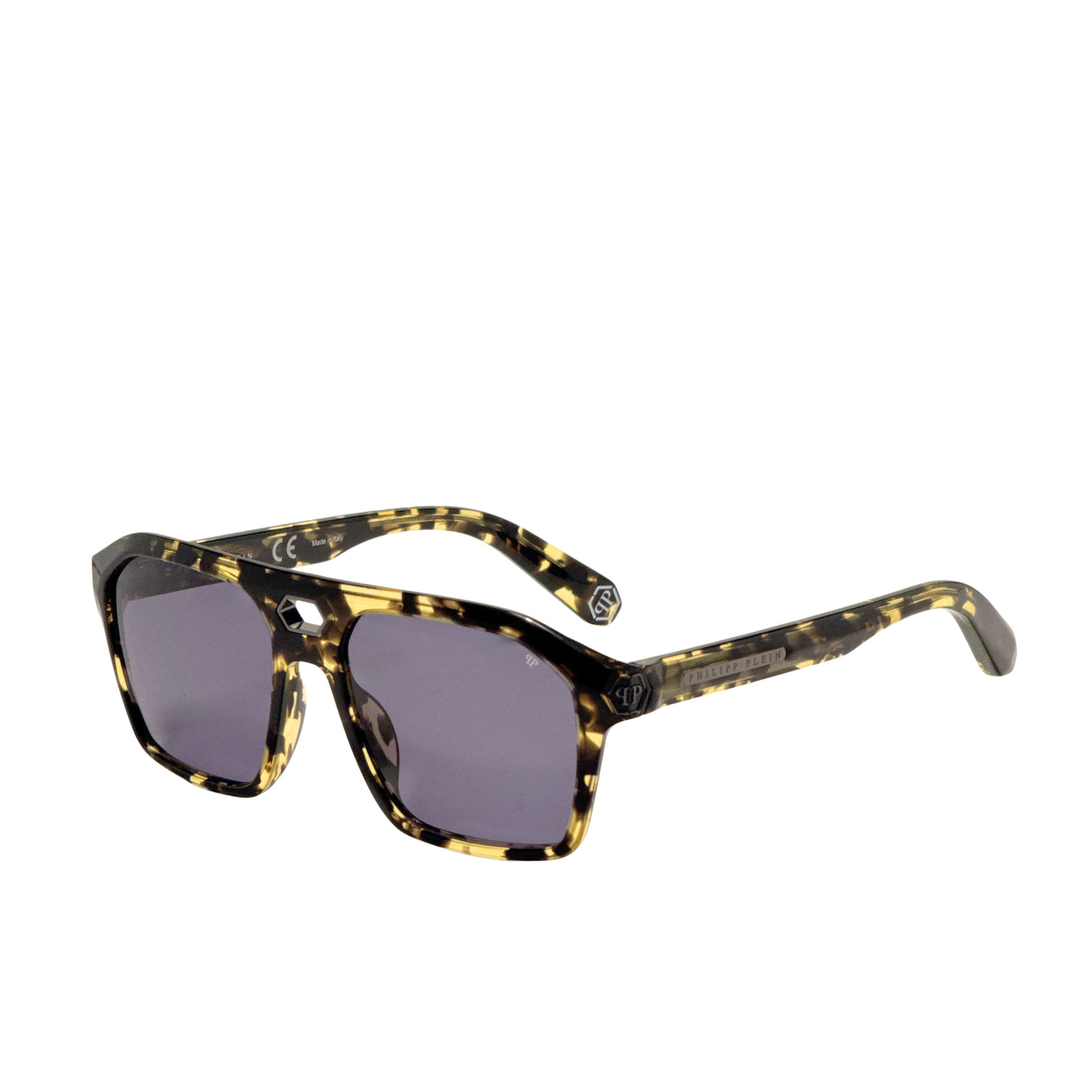 Philipp Plein Mens 57mm Yellow Havana Sunglasses SPP072M570709 26390₽