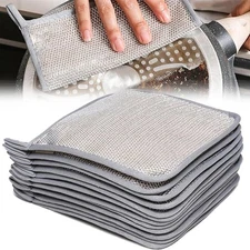 2025 New Multipurpose Wire Dishwashing Rags, Wet and Dry, Metal Scrubbing Pad...