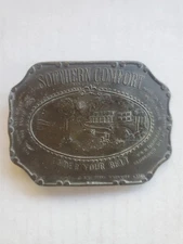 Vintage Southern Comfort Mississippi Old Drink Under Your Belt Buckle Brass