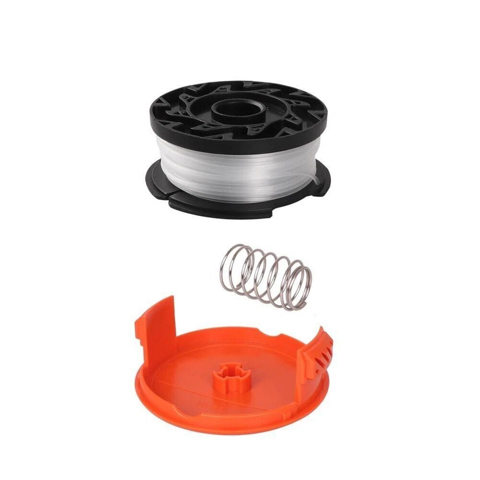 Trimmer Spools 3 Packs & Cap & Spring Replacement For Black Decker Cap Part Set - Image 4 of 4