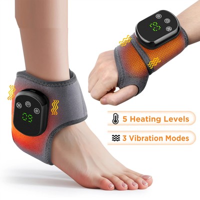 Ankle/Wrist Massager Vibration Infrared Hot Compress Joint Sprain Pain Relieve