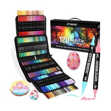 Pagather 120 Color Acrylic Paint Markers Dual Tip Pens