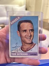 1966 Topps # 361 Tom Satriano Autograph Signed Card (M) California Angels