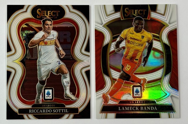 2025-26 Panini Select White #/20 Lameck Banda & Riccardo Sottil Lecce