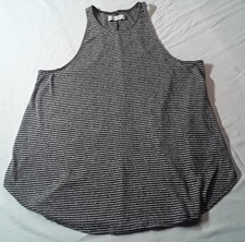 Abercrombie Fitch Black White Striped Lace Racerback Tank Top XL Women