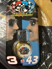 Dale Earnhardt #3 Time Champions SUN TIME Black Leather Watch in Tin NEW VINTAGE