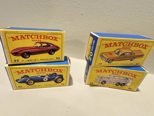 Matchbox Lesney Original Empty Boxes-Stored Since New! #20 32 52 & 66.