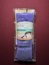 Toesox Scrunch Knee High HalfToe Purple Grip Socks Yoga Dance Pilates Size S 6-8