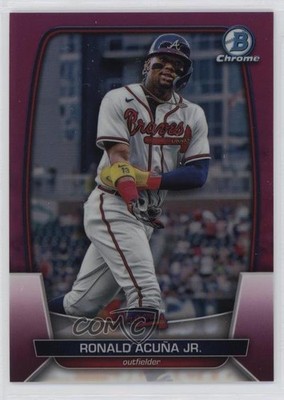 2023 Bowman Chrome Fuchsia Refractor /299 Ronald Acuna Jr Acuña #93 h2j