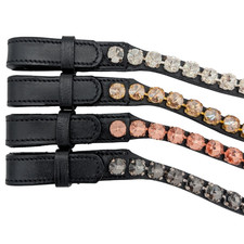 Stirnriemen mit Schnellverschluss ~ schwarzes Leder  ~ Mini-Shetty bis Kaltblut