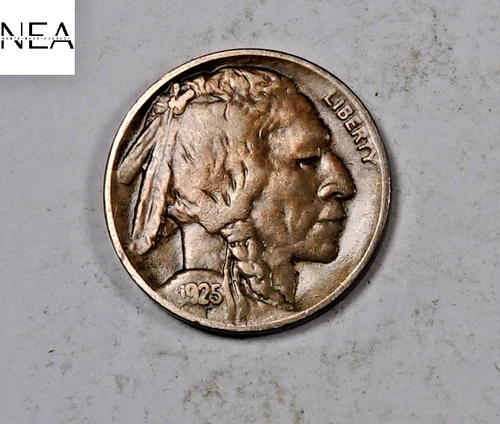 1925-D Buffalo Nickel ~ Extra Fine XF/EF ~ Semi-Key Date ~ ZB242