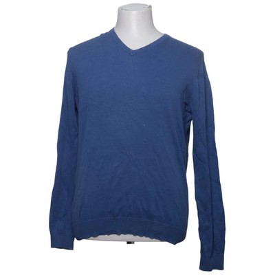 Profuomo, Pullover, Größe: M, Blau, Baumwolle, Einfarbig, Feinstrick #dgf