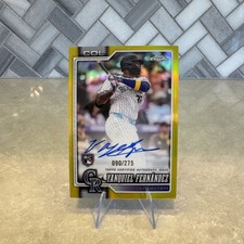Yanquiel Fernandez Chrome 2026 Yellow /275 Auto