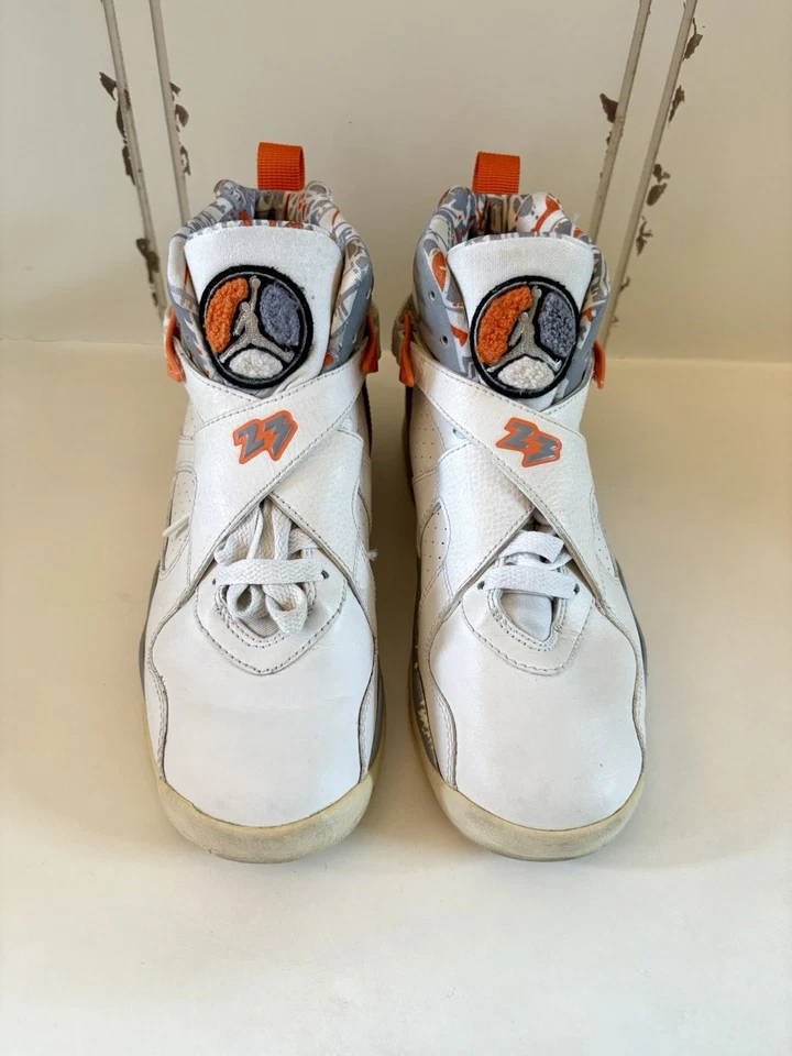 Air Jordan Retro 8 - Orange Blaze - Talla 6Y (lanzamiento 2007) Stealth Foto 3 de 4