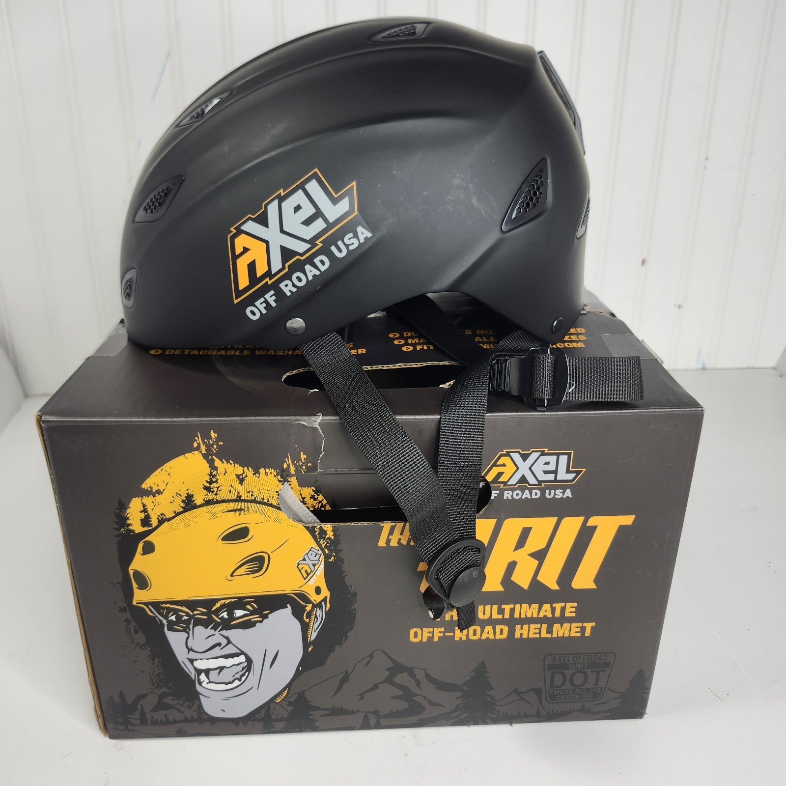 AXEL Off Road and On-Road GRIT D.O.T. Helmet | D.O.T. Certified Helmet Open Box