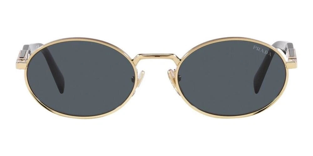 PRADA PR65ZS Women's Oval Sunglasses - Gold/Gray for sale online