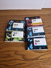 Lot Of 5 Hp 564 Ink Cartridges 4 Colors Read Desc