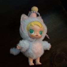 POP MART Baby Molly Pocket Friends Series Vinyl Plush Pendant- Feeling Blue