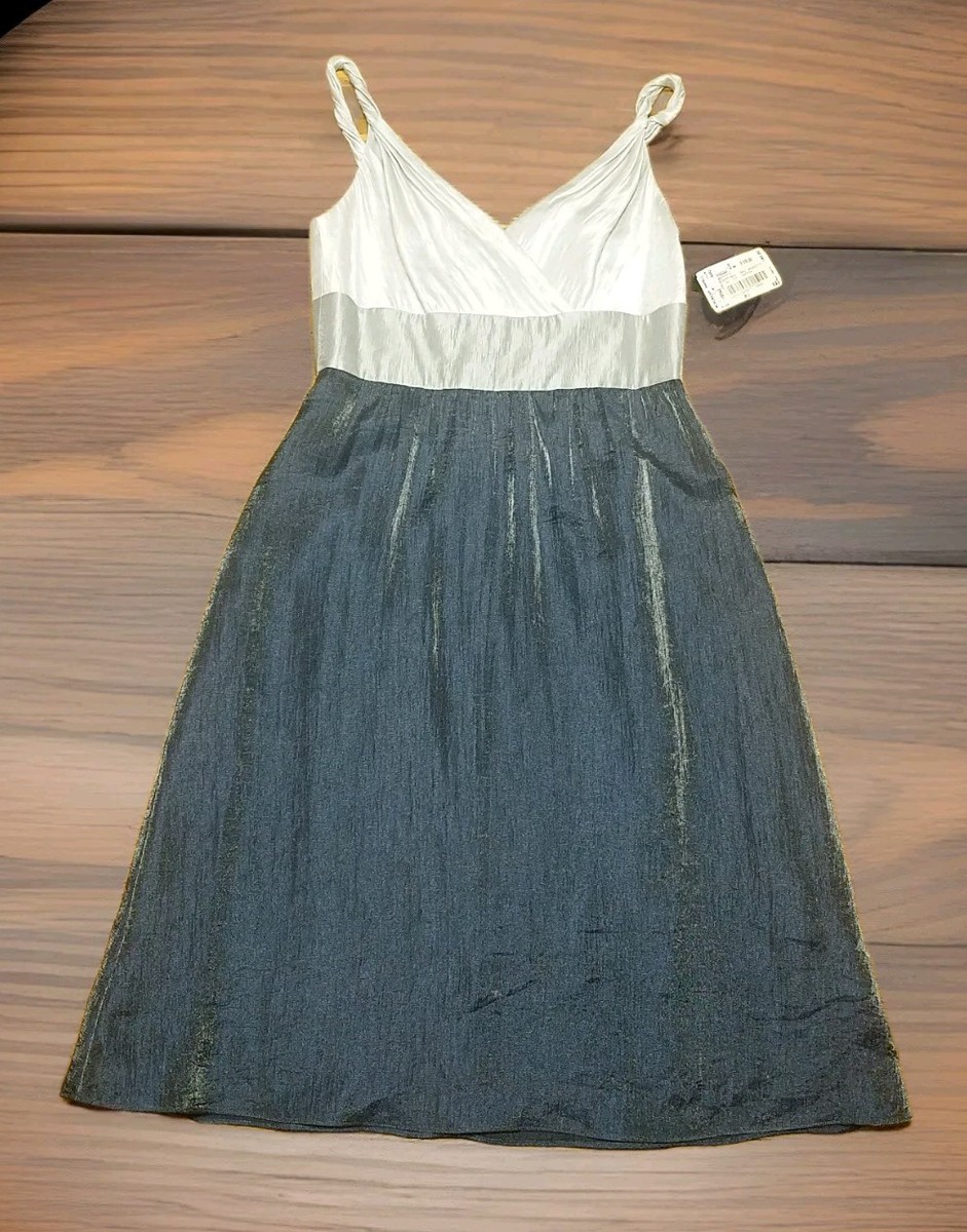 Adrianna Papell Blue & Silver Women's Shimmery Midi Summer Cocktail Dress Sz 6 | eBay Adrianna Papell Blue & Silver Women's Shimmery Midi Summer Cocktail Dress Sz 6 | eBay