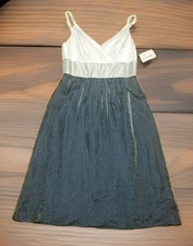 Adrianna Papell Blue & Silver Women’s Shimmery Midi Summer Cocktail Dress Sz  6