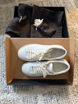 Saint Laurent Andy Low Top Women Sneakers In White Leather Size 36.5