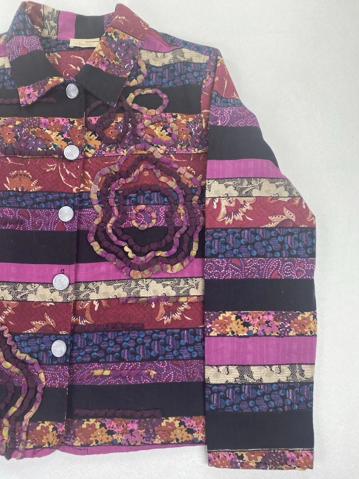 Chaqueta Blazer De Colección Choices Para Mujer Manga Larga Rayas Mediana Artística Arte Para Usar Foto 3 de 4