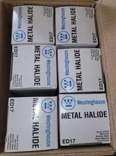 Lot Of (6) Westinghouse MH100/U 100 Watt Metal Halide Bulbs Medium Base ED17