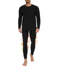 Thermal Underwear for Men Long Johns Set - Fleece Lined Base Layer for Cold W...