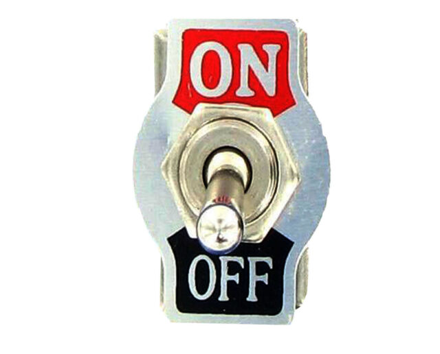 Heavy Duty  20A 125V 15A 250V SPST 2 Terminal ON/OFF Toggle Switch with Plate