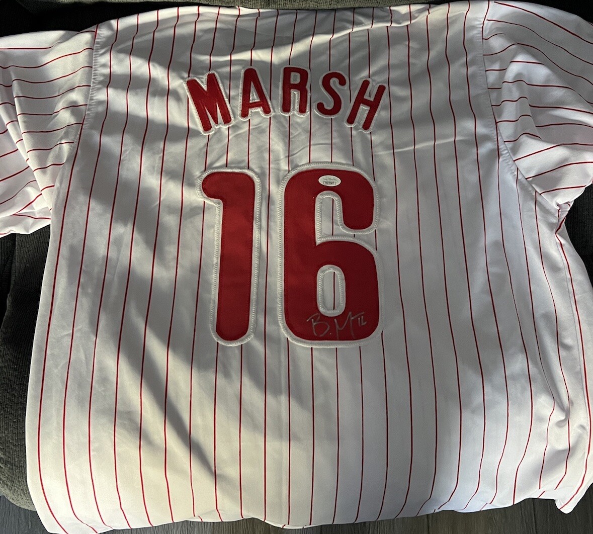 Brandon Marsh signed Philadelphia Phillies JERSEY autographed MLB XL 