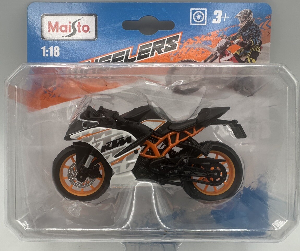 Maisto 1:18 KTM RC Die-Cast Metal Motorcycle Model with Free Shipping