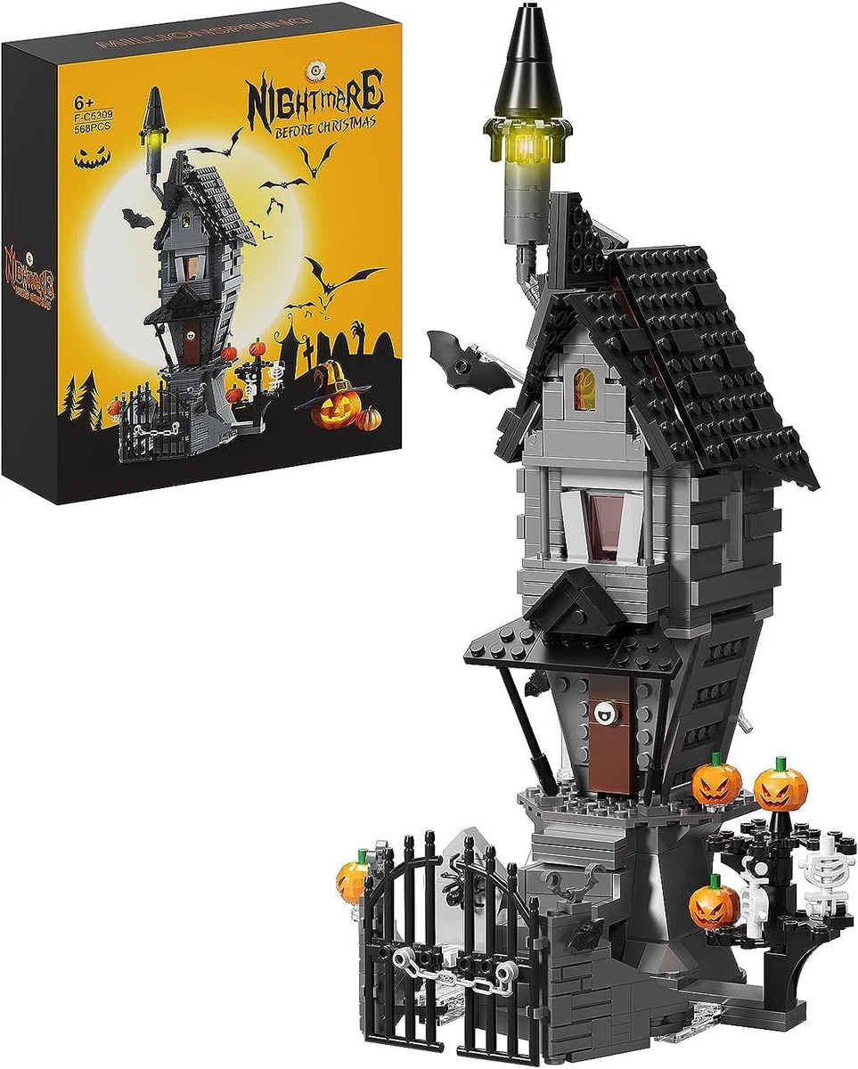 Nightmare Before Christmas Halloween Jack's and Sally Haunted House  Building Set