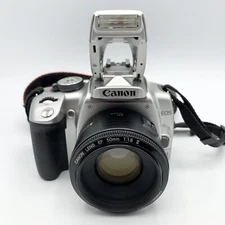 Canon EOS Rebel XTI 10.1MP DSLR Camera EF 50mm Lens Battery CF Card - Tested