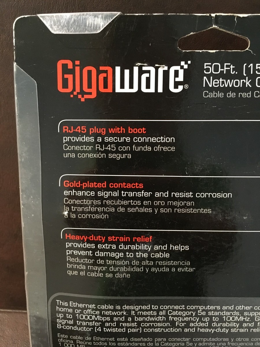 Câble Réseau Gigaware Cat5e 14 Pieds – RadioShack, Gris, Neuf