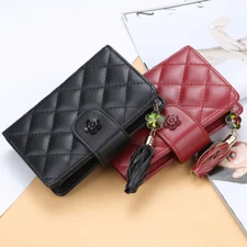 Ladies Leather Small Wallet Bifold Zipper Card Holder Pocket Purse Womens Gift
