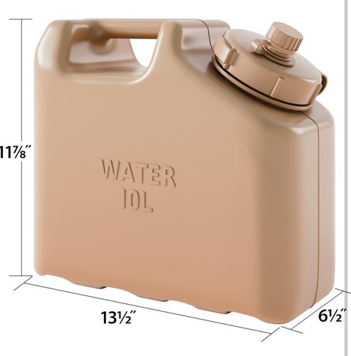 Contenitore Acqua Militare Senza BPA da 2,5 Galloni, Food Grade per Campeggio ed Emergenza - Foto 5 di 11