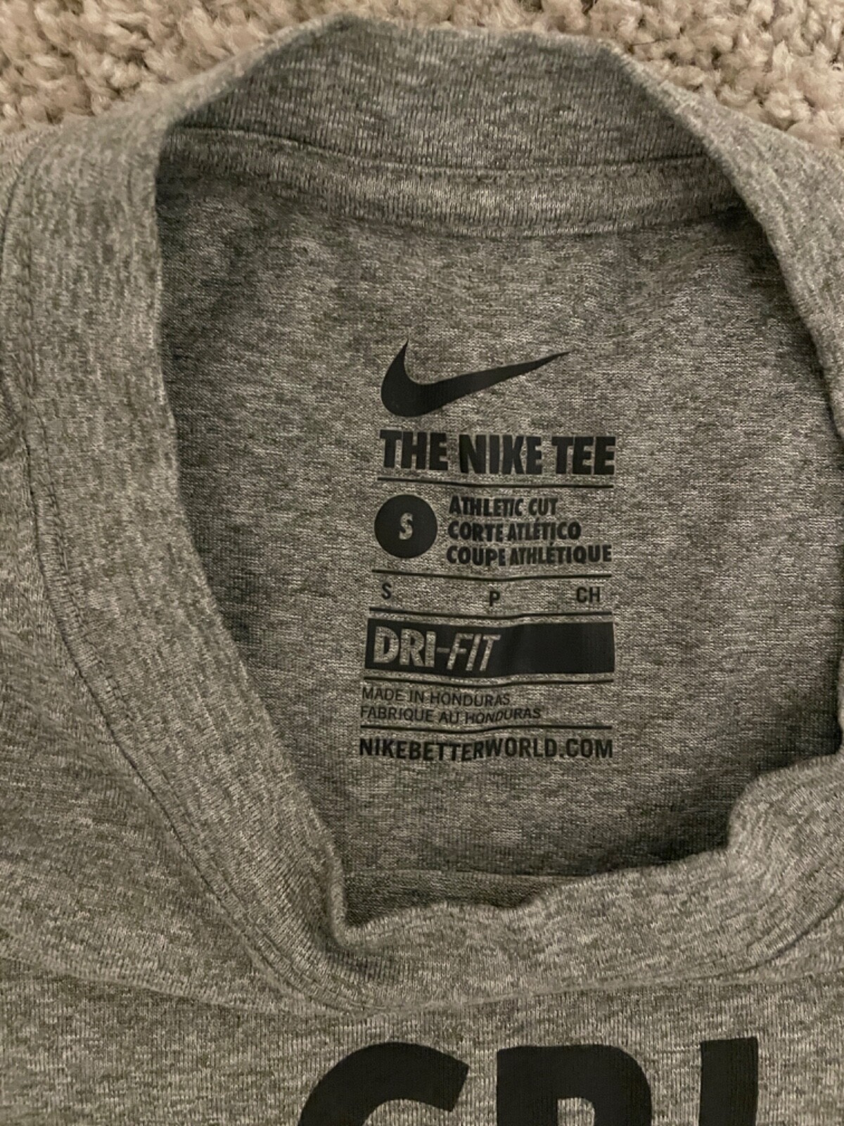 FILA T shirt uomo Nike grigia Dri Fit Community Rowing CRI Boston piccola