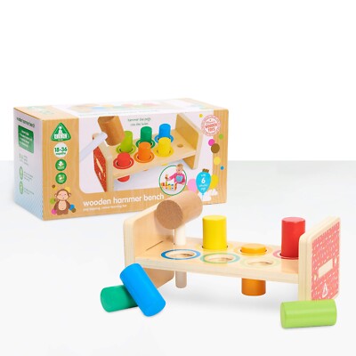 VINTAGE PLAYSKOOL WOODEN COBBLERS BENCH Hammer&Peg Toy BRAND NEW FREE SHIPPING 
