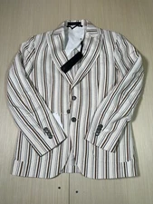 Messagerie Patrizio Piscaglia Blazer Jacket Men 48 Multi Striped Single Breasted