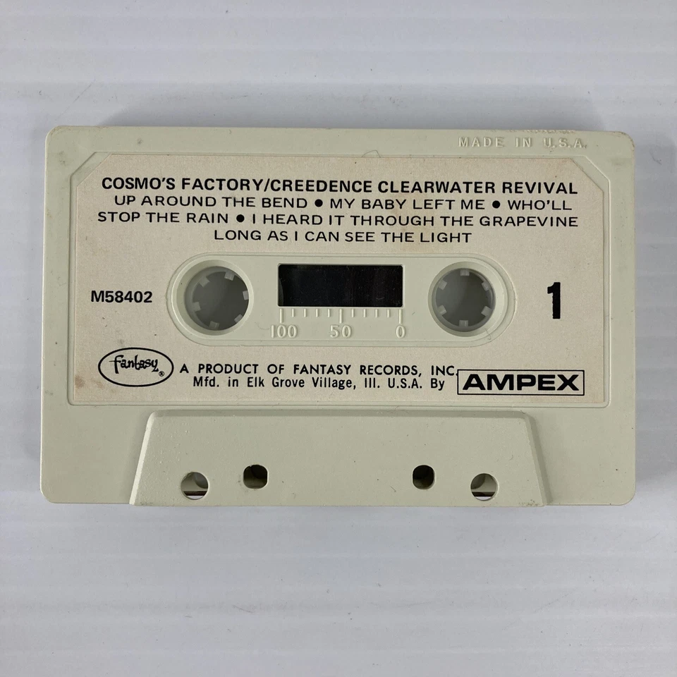 Creedence Clearwater Revival Cosmo's Factory Ampex Snap Case Cassette Tape Foto 3 de 4