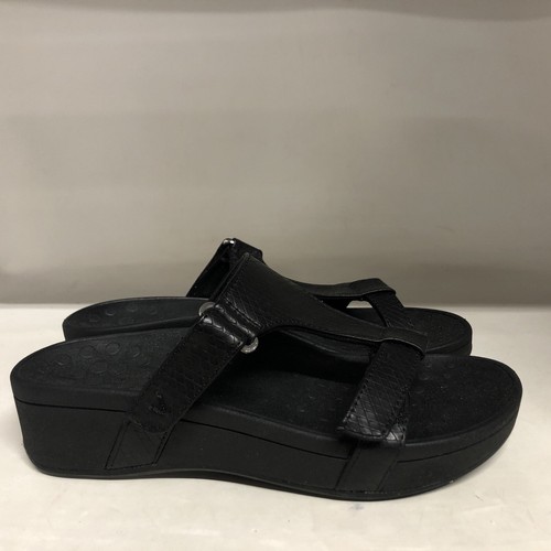 Vionic Pacific Ellie Wedge Sandal Black Women's Size 7 | eBay