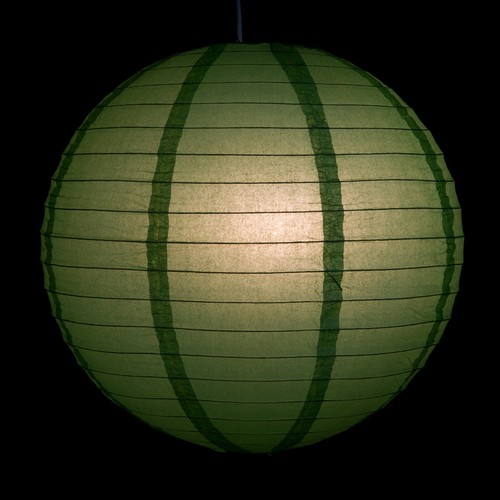 (Set of 3) Green Paper Party Wedding Lanterns - 12", 16" and 20" sizes - Picture 2 of 3