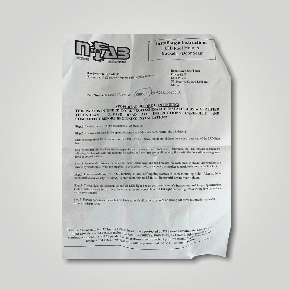 Soportes de luz montados en techo N-Fab C8850LR - Nuevos - Caja abierta Foto 3 de 4